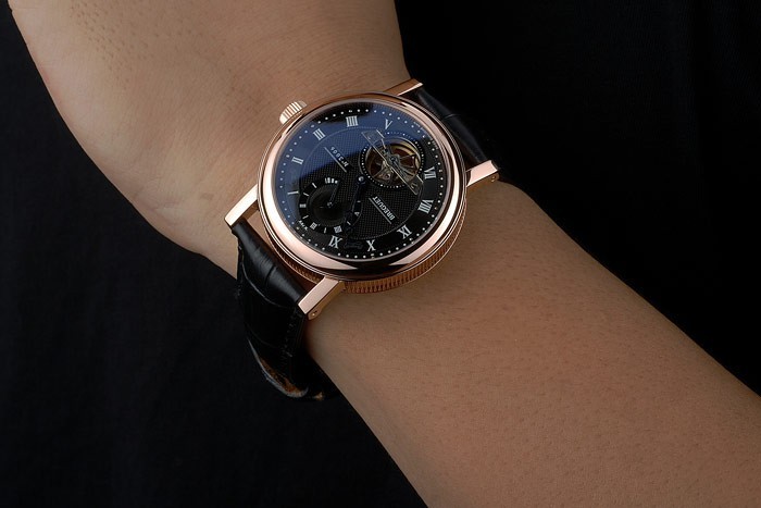 Breguet Classique Complications Rose Gold Case Black Leather Strap 80156-2