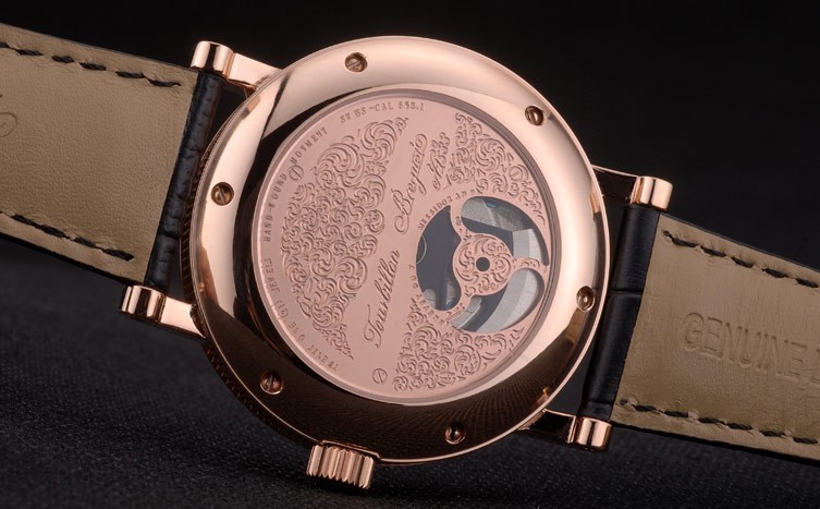 Breguet Classique Complications Rose Gold Case Black Leather Strap 80156-8