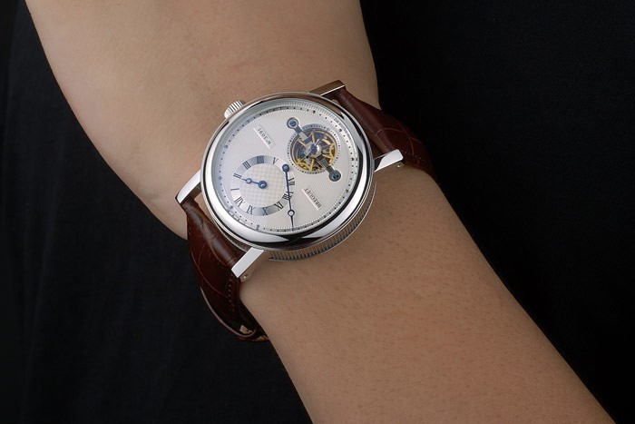 Breguet Classique Complications Stainless Steel Case Brown Leather Strap 80159-2