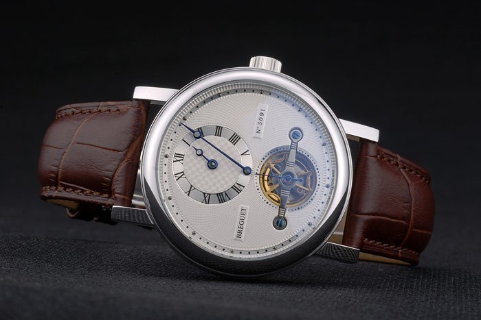 Breguet Classique Complications Stainless Steel Case Brown Leather Strap 80159-5