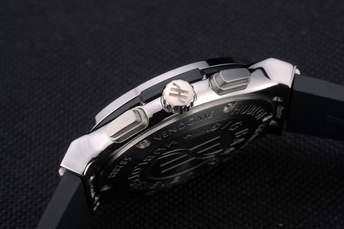 Hublot Big Bang Black Rubber Strap Blue Checkered Dial 80199-7