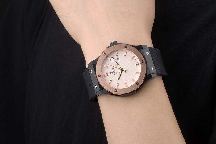 Hublot Big Bang Black Rubber Strap Beige Dial 80200-8