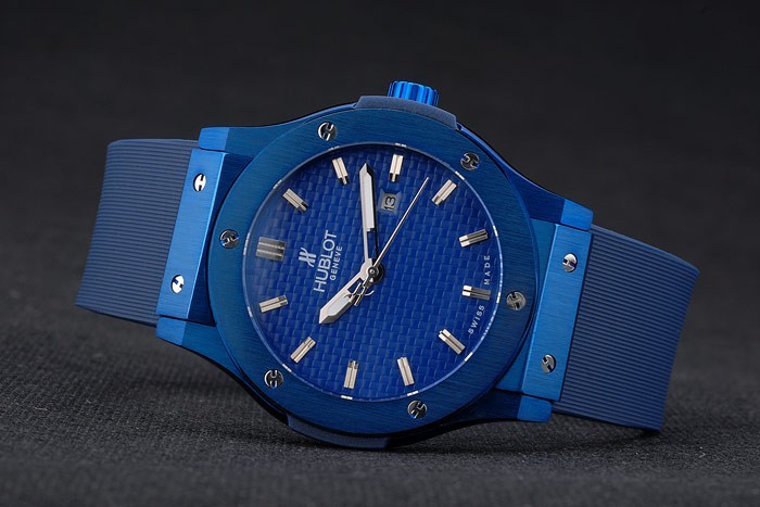 Hublot Big Bang Blue Rubber Strap Blue Checkered Dial 80198-3