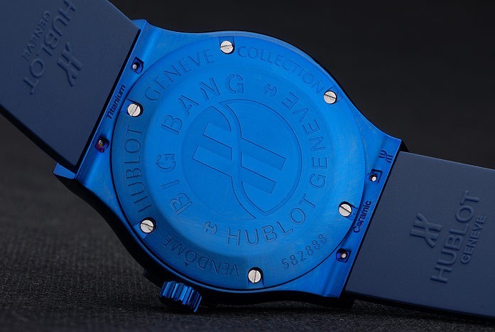 Hublot Big Bang Blue Rubber Strap Blue Checkered Dial 80198-6