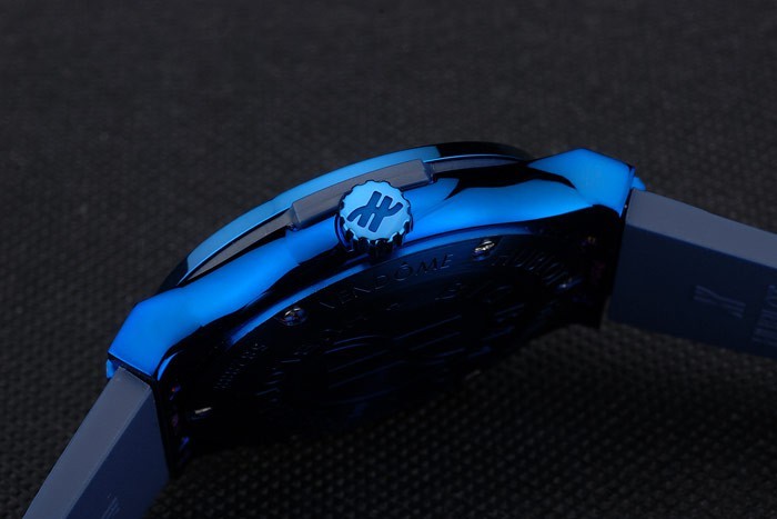 Hublot Big Bang Blue Rubber Strap Blue Checkered Dial 80198-7