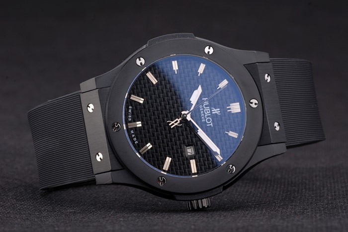 Hublot Big Bang Black Rubber Strap Black Checkered Dial 80193-2