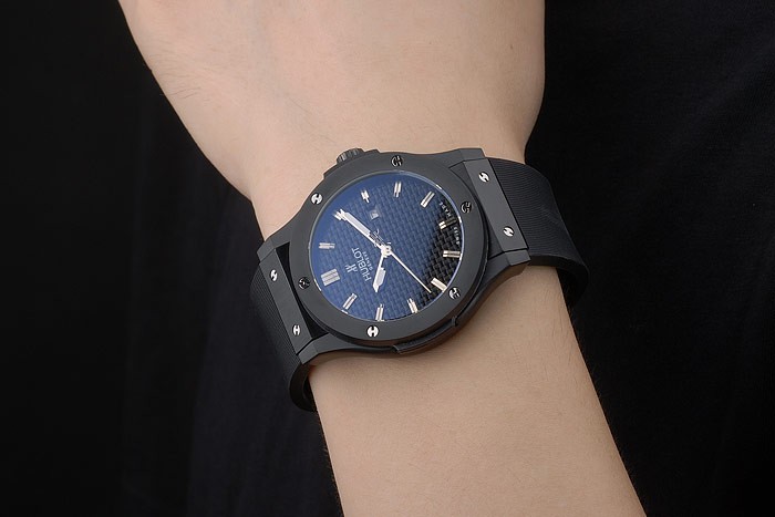Hublot Big Bang Black Rubber Strap Black Checkered Dial 80193-8