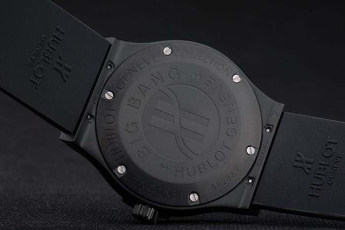 Hublot Big Bang Black Rubber Strap White Checkered Dial 80201-6