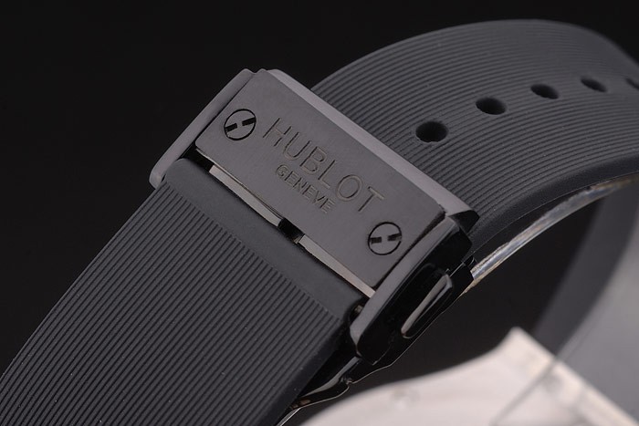 Hublot Big Bang Black Rubber Strap Black Dial Green Pointers 80194-4