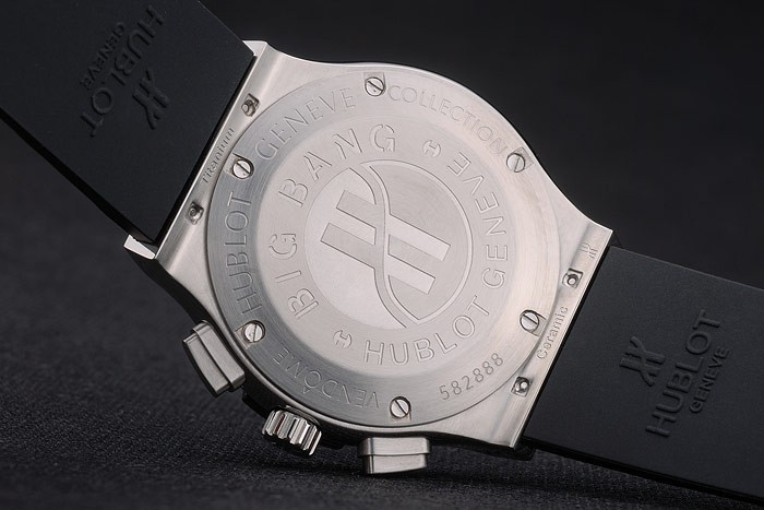 Hublot Big Bang Black Rubber Strap Black Dial Green Pointers 80194-6