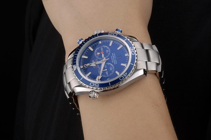 Omega Seamaster Planet Ocean Blue Tachymeter Blue Dial Stainless Steel Strap 80239-8