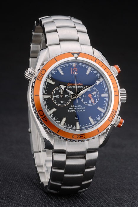 Omega Seamaster Planet Ocean Orange Tachymeter Black Dial Stainless Steel Strap 80241-2