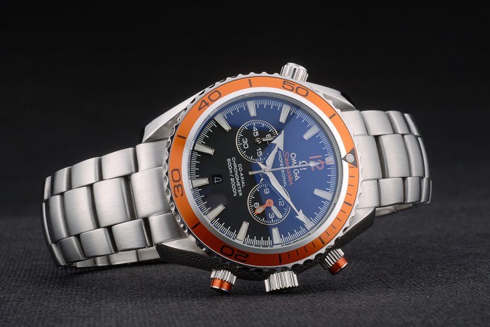 Omega Seamaster Planet Ocean Orange Tachymeter Black Dial Stainless Steel Strap 80241-3