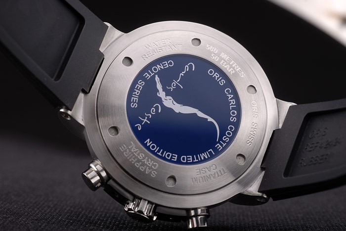 Oris Carlos Coste Limited Edition Black Rubber Strap 7893-6