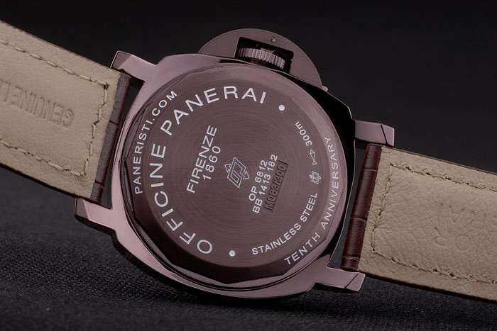 Panerai Luminor Brown Leather Strap Black Dial 80164-8