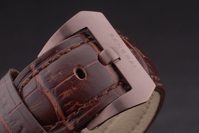 Panerai Luminor Brown Leather Strap Black Dial 80165-6