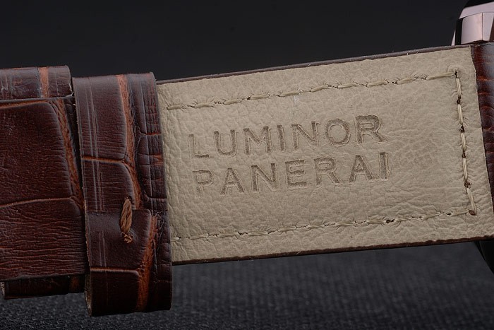 Panerai Luminor Brown Leather Strap Black Dial 80165-7
