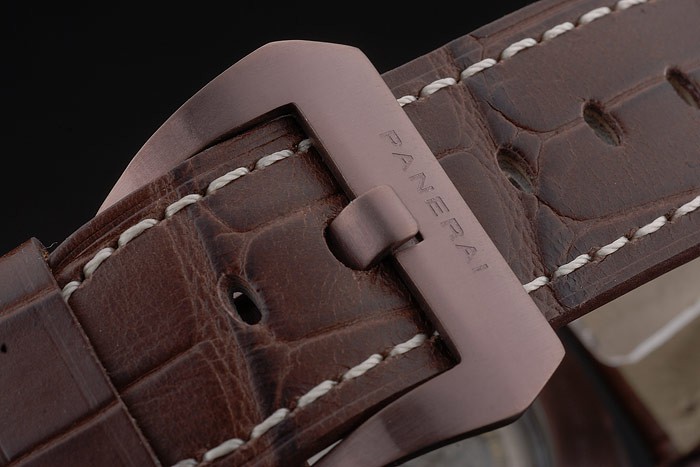 Panerai Luminor Brown Leather Strap Black Dial 80160-5