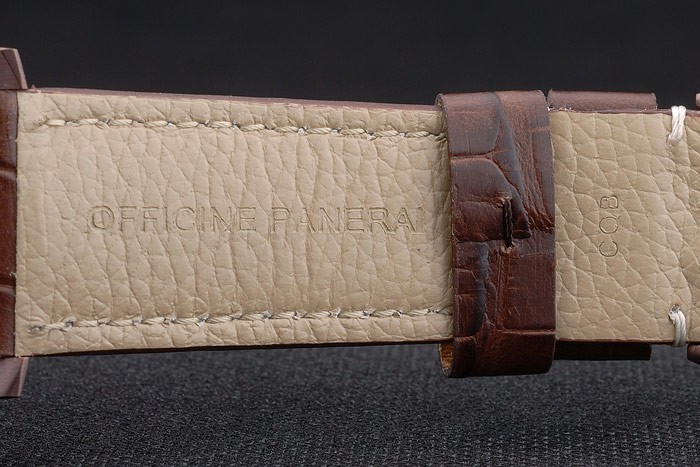 Panerai Luminor Brown Leather Strap Black Dial 80160-6