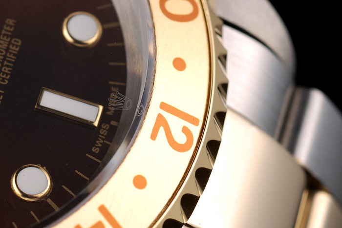 Rolex GMT Master II Gold Colored Ceramic Bezel Brown Dial Tachymeter-8
