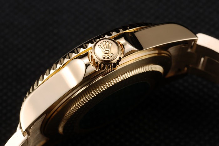 Rolex GMT Master II Gold Colored Ceramic Bezel Gold Dial Tachymeter-7