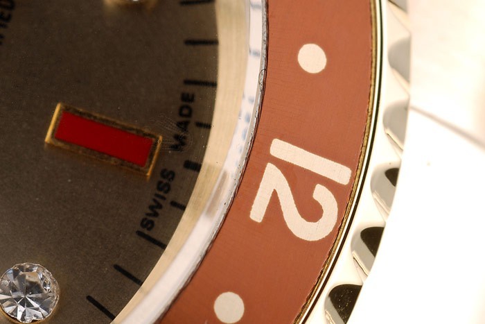 Rolex GMT Master II Gold Colored Ceramic Bezel Gold Dial Tachymeter-8