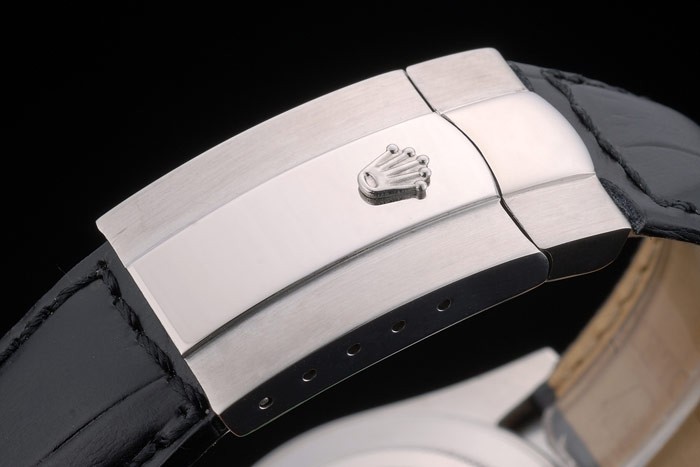 Swiss Rolex Datejust Special Edition 2012 Black Leather Strap 80252-5