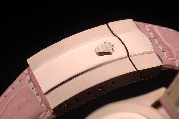 Swiss Rolex Datejust Special Edition 2012 Pale Pink Leather Strap 80253-5