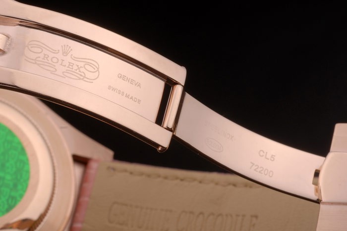 Swiss Rolex Datejust Special Edition 2012 Pale Pink Leather Strap 80253-6