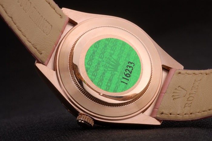 Swiss Rolex Datejust Special Edition 2012 Pale Pink Leather Strap 80253-7