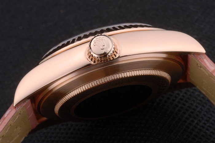 Swiss Rolex Datejust Special Edition 2012 Pale Pink Leather Strap 80253-8