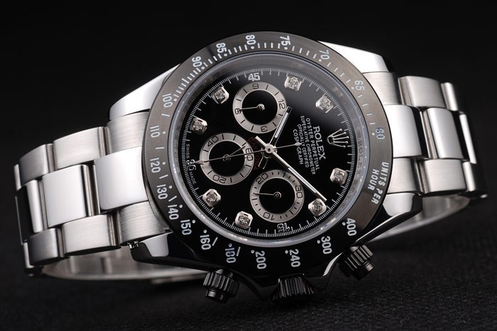 Rolex Daytona Stainless Steel Black Enameled Black Dial-3