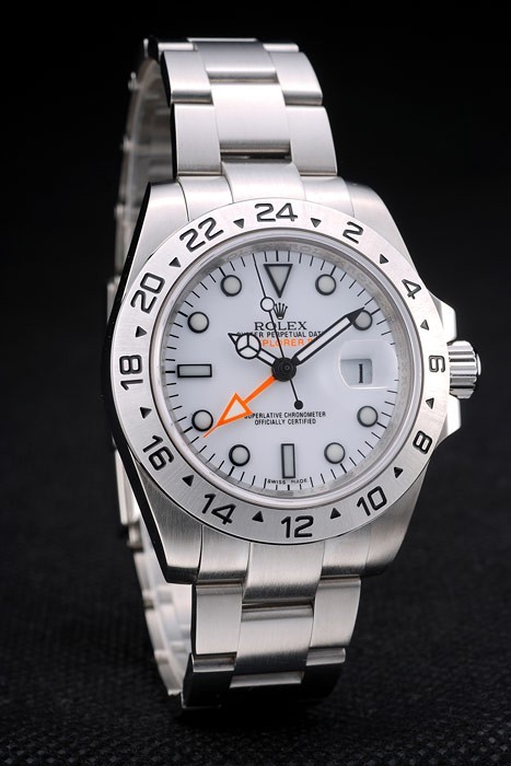 Swiss Rolex Explorer Stainless Steel White Dial Tachymeter Bezel-2