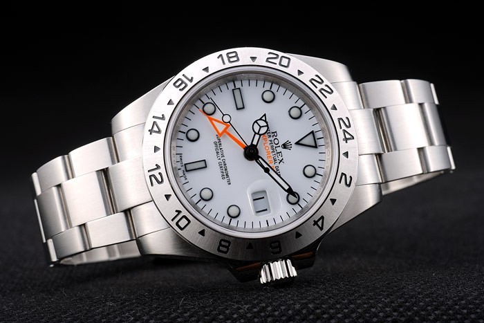 Swiss Rolex Explorer Stainless Steel White Dial Tachymeter Bezel-3