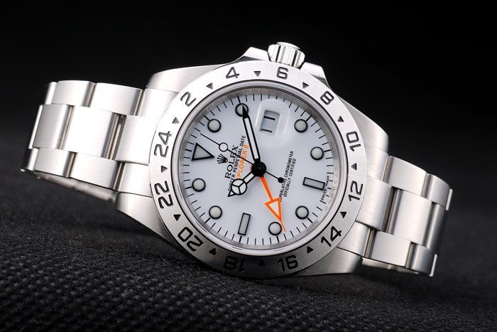 Swiss Rolex Explorer Stainless Steel White Dial Tachymeter Bezel-4