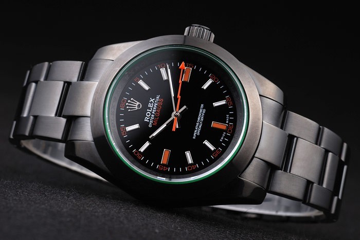 Rolex Milgauss Tinted Green Saphire Pro-Hunter Black Dial-2