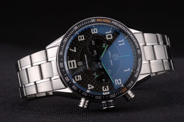 Tag Heuer Carrera McLaren Black Ceramic Bezel Stainless Steel Strap 7920-2
