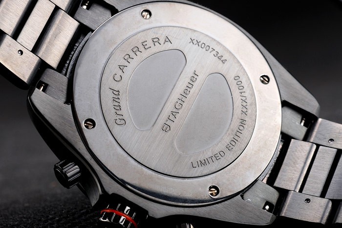 Tag Heuer Carrera Black Stainless Steel Case White Dial-6