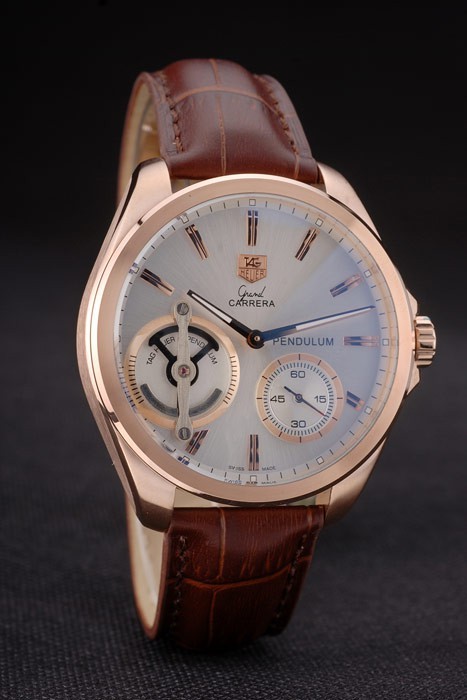 Tag Heuer Carrera Pendulum Brown Leather Strap 7918-3
