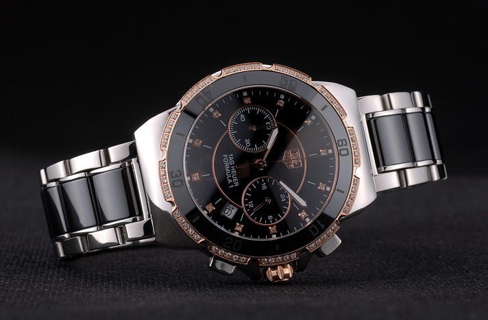 Tag Heuer Carrera Black Ceramic Bezel Stainless Steel Strap 7913-2
