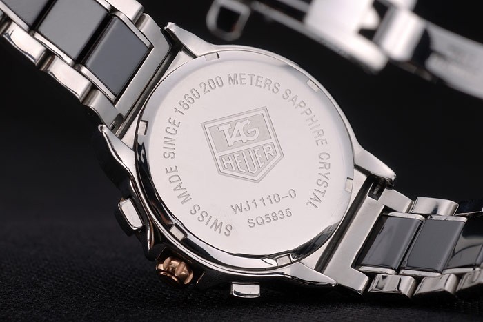 Tag Heuer Carrera Black Ceramic Bezel Stainless Steel Strap 7913-6