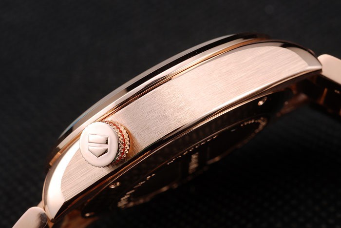 Tag Heuer Carrera Rose Gold Case White Dial-8