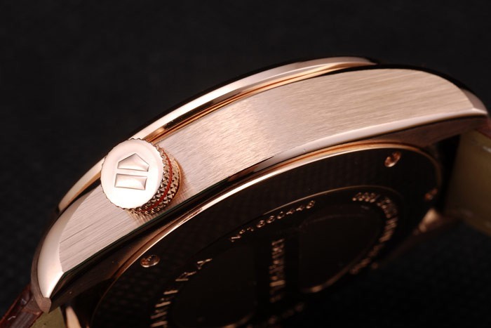Tag Heuer Carrera Rose Gold Case White Dial Brown Leather Strap-2