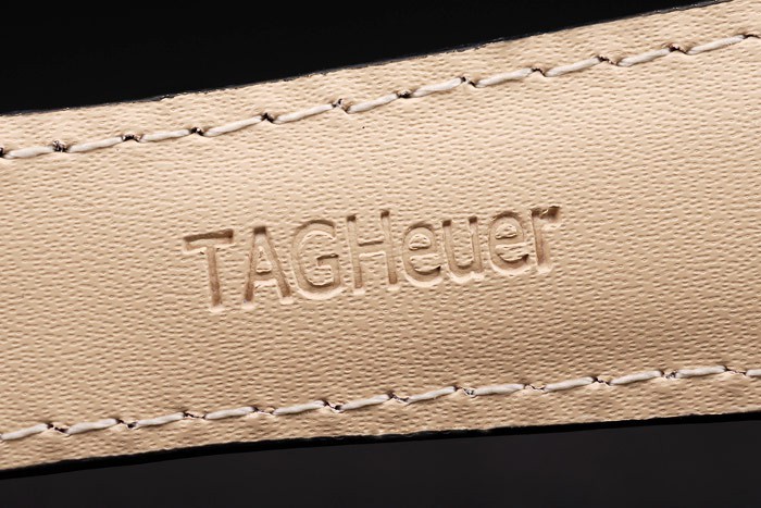 Tag Heuer Carrera Tachymeter Bezel Black Dial Black Leather Strap-8