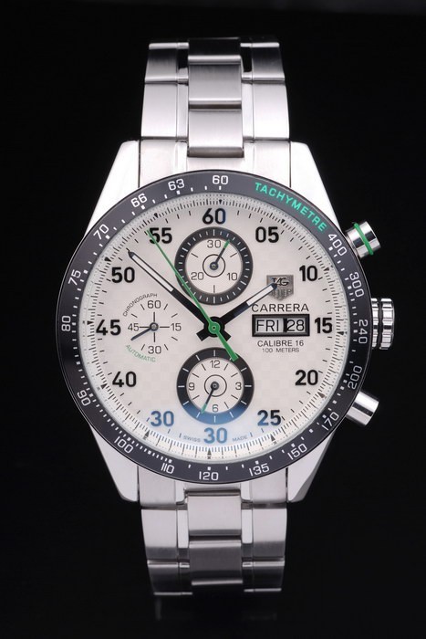 White Carrera Replica Watches 3761-2
