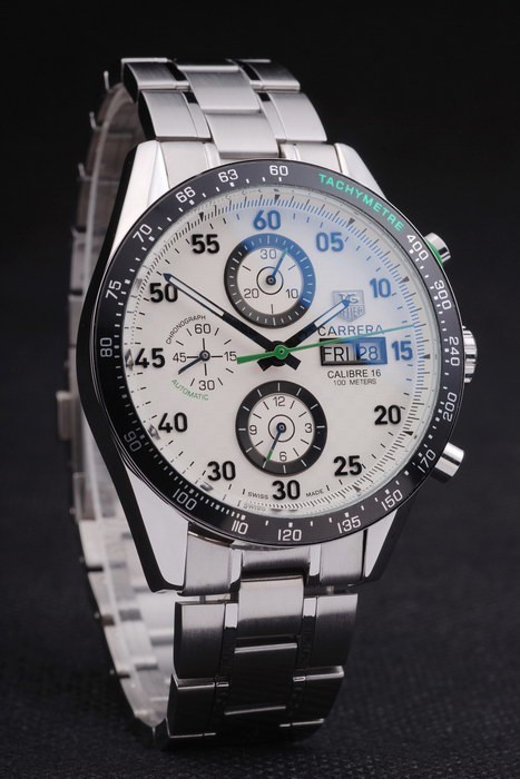 White Carrera Replica Watches 3761-3