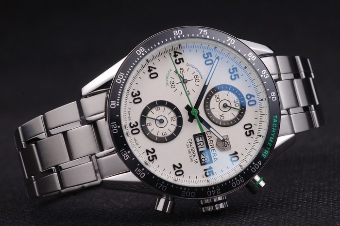 White Carrera Replica Watches 3761-4