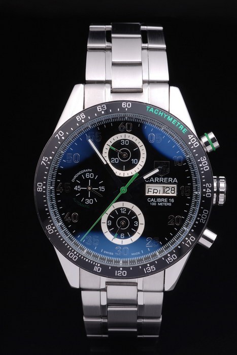 Black Carrera Replica Watches 3756-2