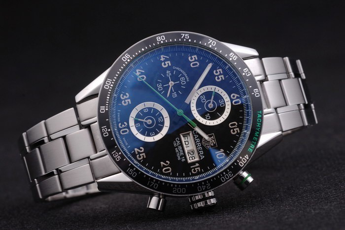 Black Carrera Replica Watches 3756-4