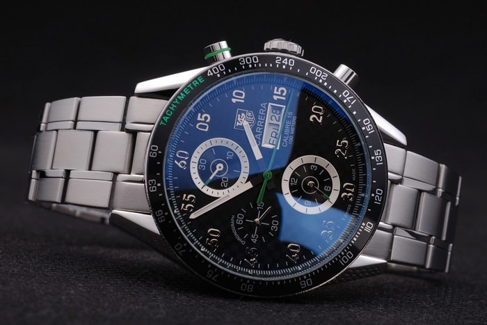 Black Carrera Replica Watches 3756-5